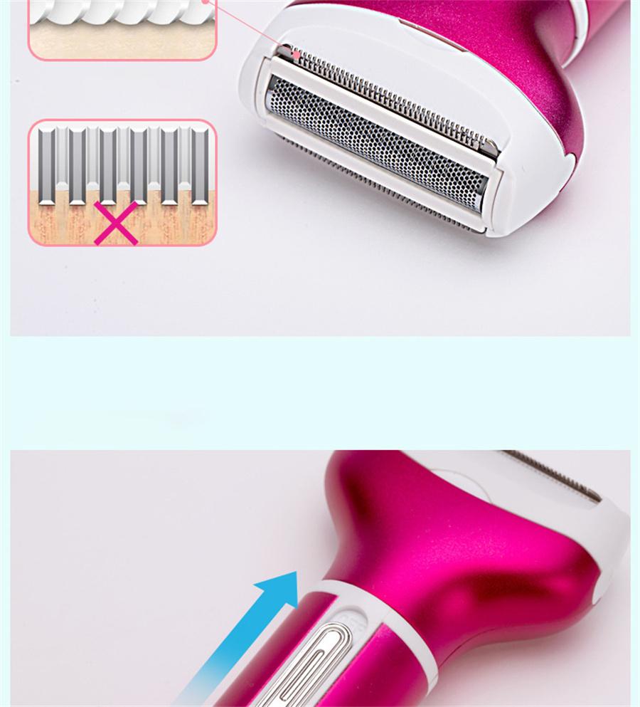 Electric Depilator Shaver Underarm Shaving Women's Eyebrow Trimming Knife Men's Nose Hair Four Head Repair Knife