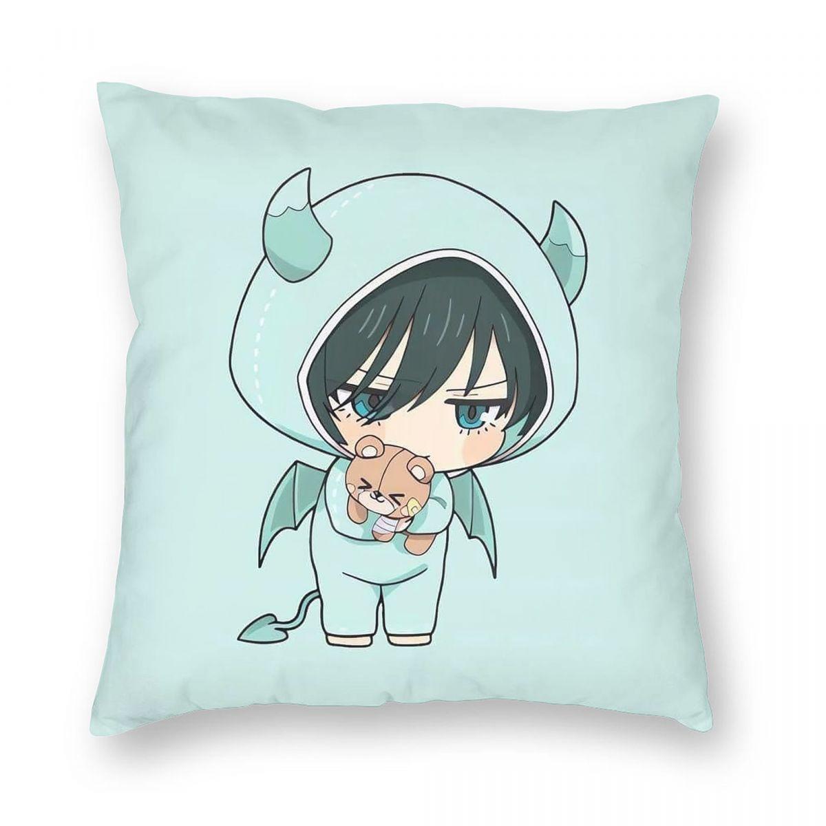 

Itoshi Rin Anime Blue Lock Square Pillowcase Pillow Cover Cushion Throw Pillow for Home Bedroom Car 12x12Inch
