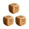 1/2/3/5/6/8Pcs Wooden Quilter Dice with 6 Engraved Quilting Tasks Solid Wood Quilting Embroidery Knitting Projects Baking Drinking Decision Dice Tools