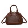Women's Vintage 2025 Ostrich Pattern Large Capacity Handbag - Single Shoulder/Crossbody