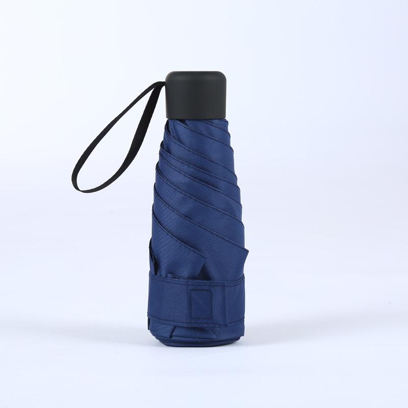 Girls Pocket Flat Mini Umbrella Portable 5 Folding Umbrella Rain Women Black Coating Parasol Travel Sun UV Umbrellas Sombrilla