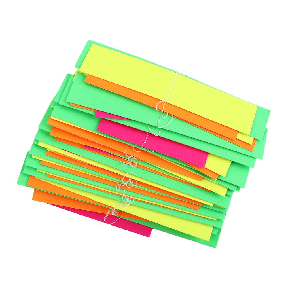 Rectangle Neon Fluorescent Garland Colorful Glow Pennant  Black Light Party