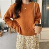 Sweaters Women Autumn and Winter Outer Wear Loose Knitted Sweater Solid Color Pullover Twist Bottoming Top