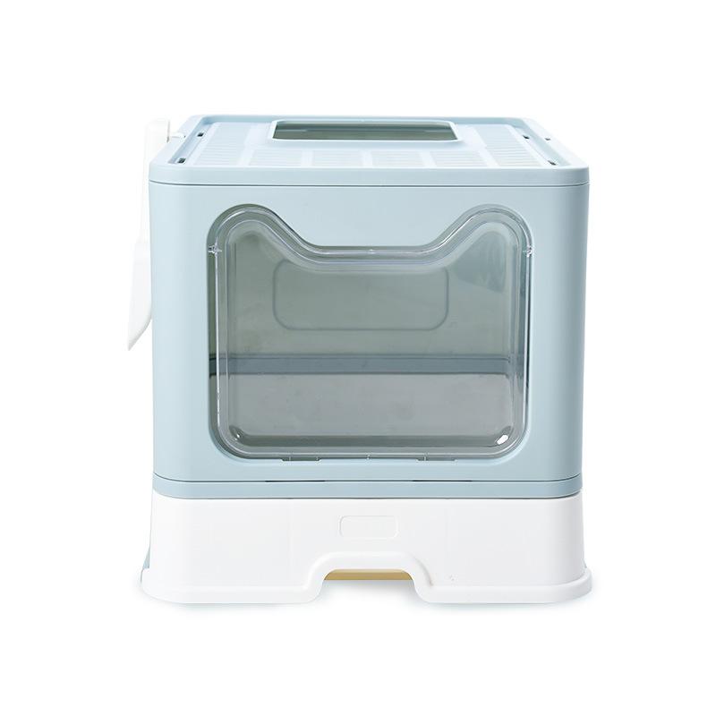 Drawer-type Folding Cat Litter Box Fully Enclosed Anti-splash Cat Toilet Deodorant Cat Cleaning Supplies Anti-strap Cat Litter