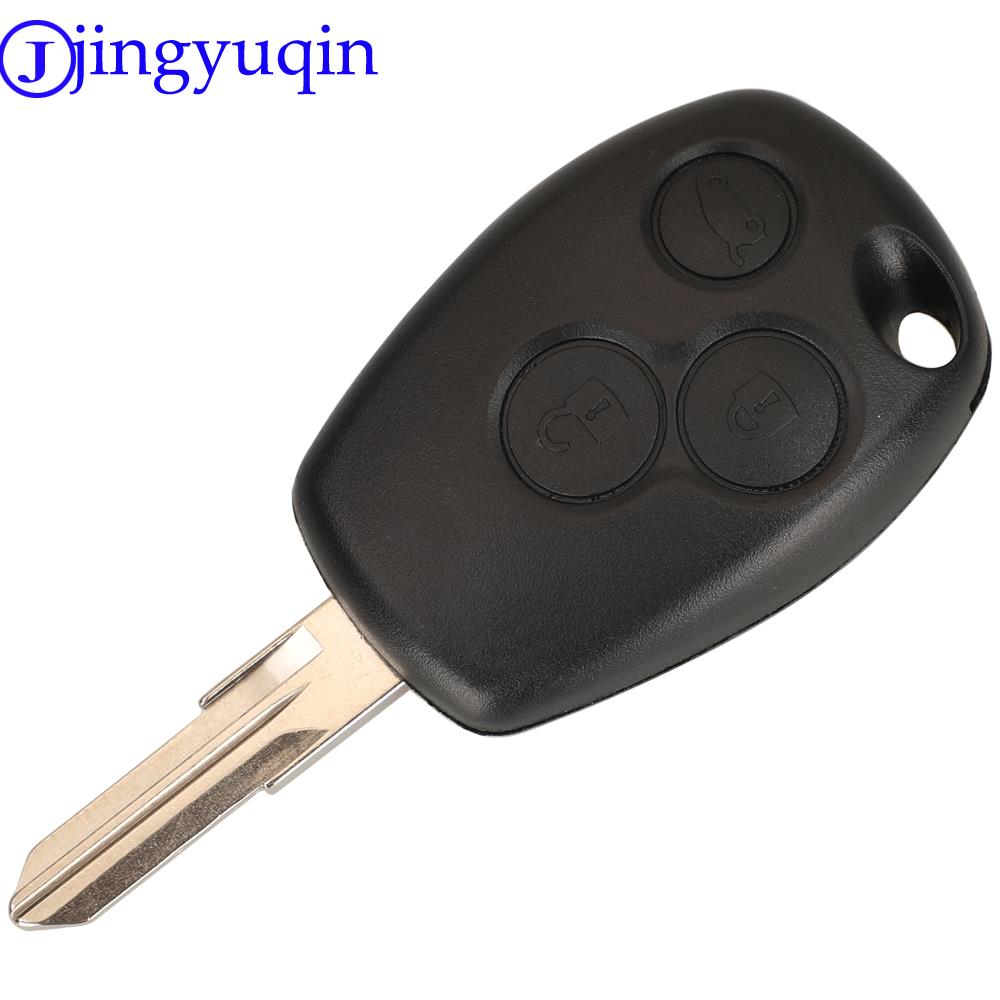 Jingyuqin 3 Buttons Replacement Remote Key Shell  Cover FOB Case for Renault Logan Sandero Clio Fluence Vivaro Master Traff