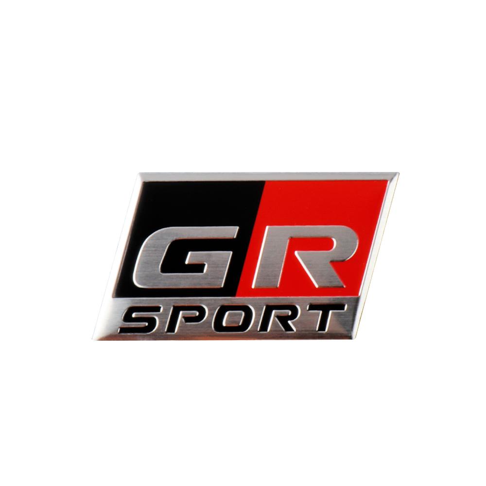 1 Pièce 3D Aluminium Sport GR Sport Badge Autocollant de Voiture Logo Étiquetage Emblème Autocollant Décor Pour RAV4 Avensis Prado Prius Accessoire Auto