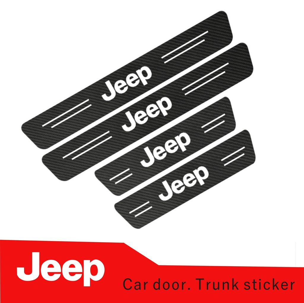 Dla Jeep Jeep Samochód Listwa Progowa Anti Stepping Naklejka Ochronna z Włókna Węglowego Dla Jeep Renegade Compass Grand Cherokee Wran
