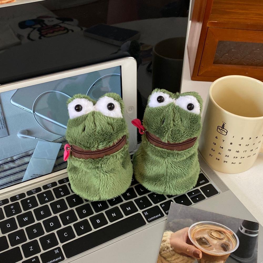 Creative Open Mouth Frog Coin Purse Wallet Funny Frog Earphone Bag Frog Plush Money Bag  Gifts