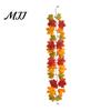 Autumn Artificial Garland 100/175CM Maple Leaf UV Resistant Fall Halloween Thanksgiving Vine Day Harvest Festival Mantle Porch Indoor Outdoor