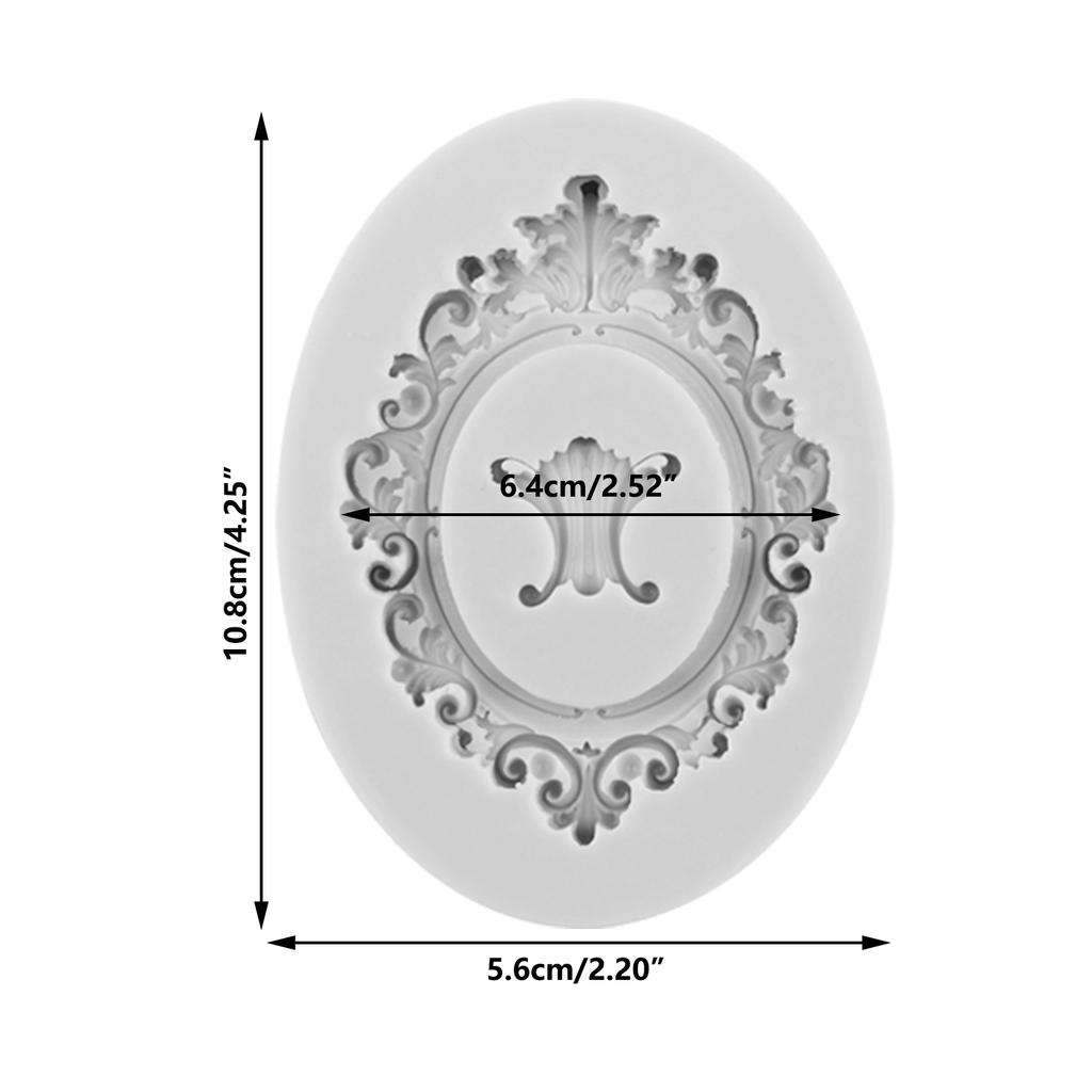 Flower Lace Frame Silicone Mould Cake Border Polymer Clay Candy Moulds Relief Frame Fondant Mould Baking Chocolate Candy Mould Cake Decorating Tools