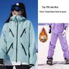 Ski Resort's Trendy Waterproof & Windproof Ski Suit Set for Men & Women, Fleece-Lined, Thickened, Plus Size, Warm