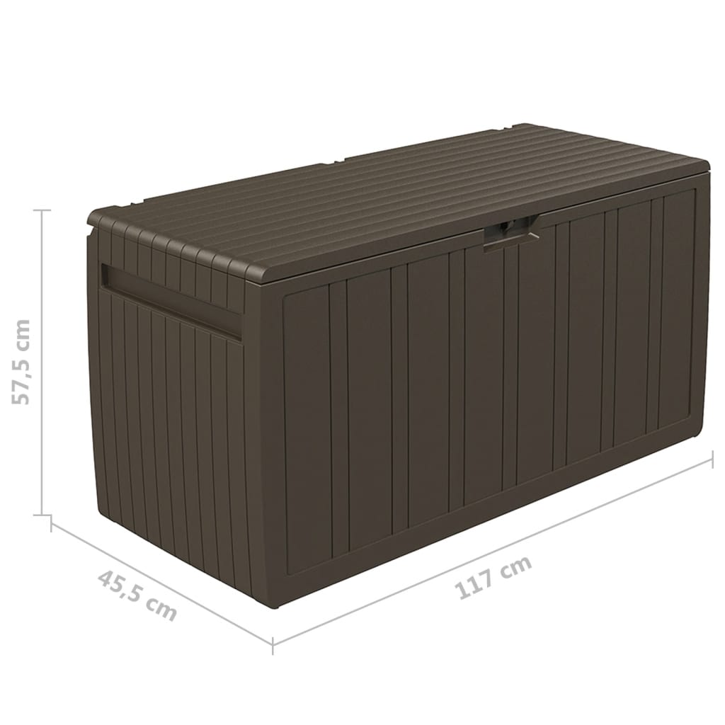 Storage Box Brown 117 X 45.5 X 57.5 Cm 270 L