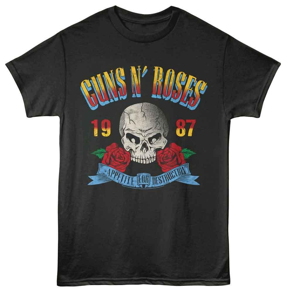 Guns N'Roses Appetite For Destruction 87 Smoke Music T-shirt Tops Tees Men's Women's Unisex