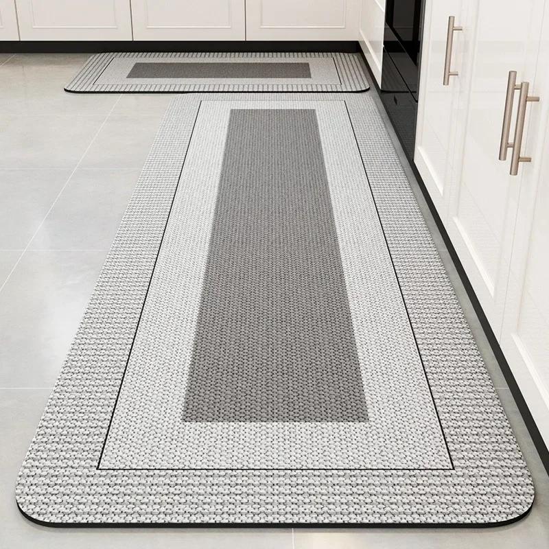 Carpet for Kitchen Floor Mat Absorbent Rug Soft Diatom Mud Anti-slip Foot Mats Home Decoration Non-slip Area Rugs 
