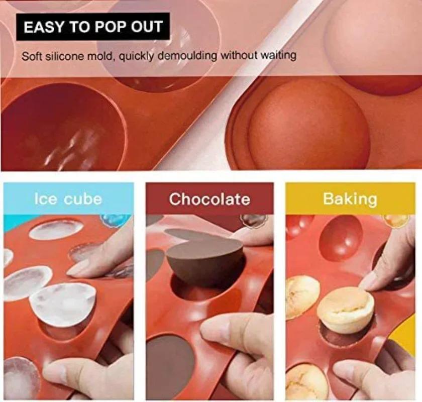 Silicone Bakeware for Pastry Molds, Chocolate Sphere Ball Mold, Pops Cake Mold, Cookies Silicone Mold, Baking Pan