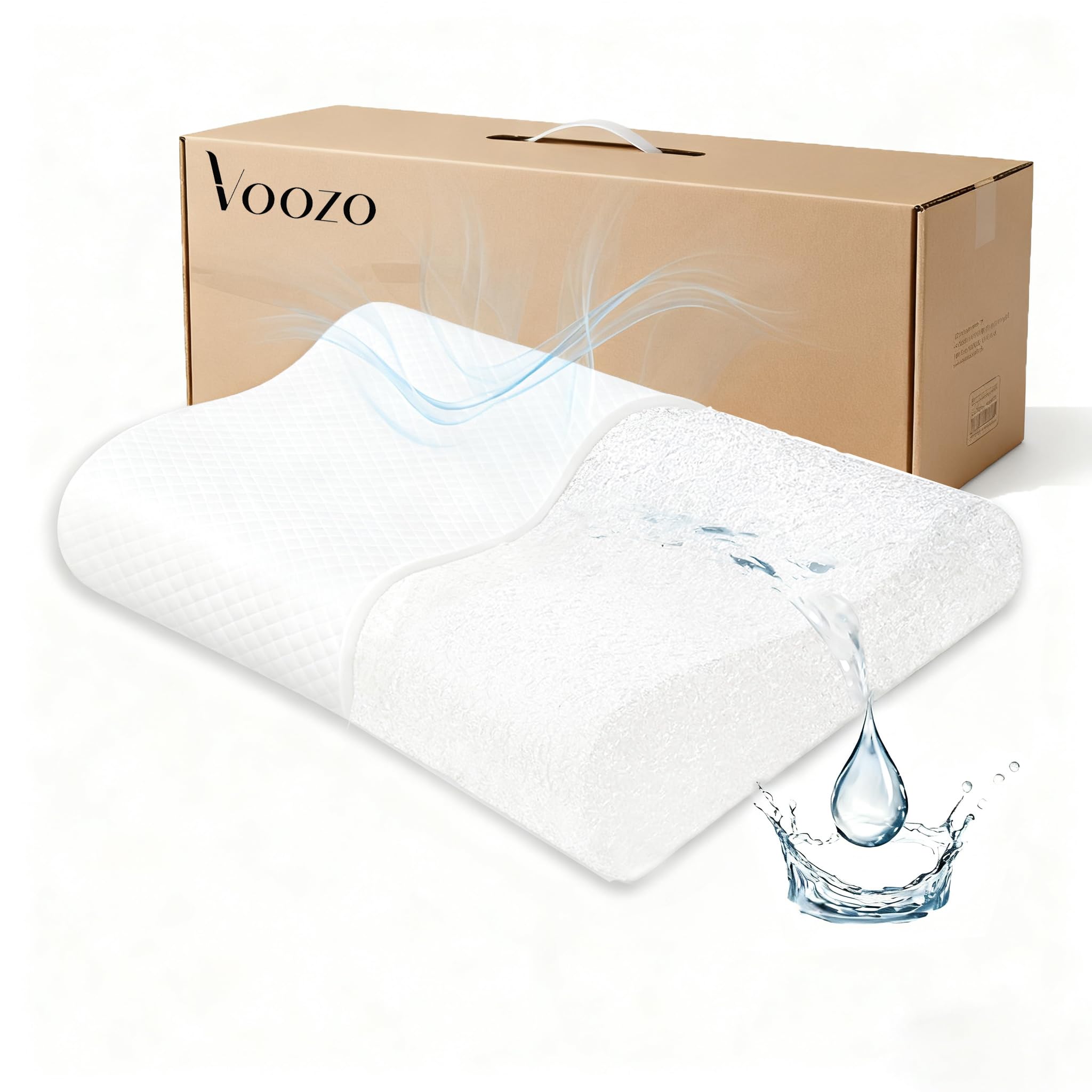 

Voozo Pillow, High-Resilience Firm Fiber Pillow, 2-Level Height Adjustment, Pressure Dispersion, Easy Turning, Odor Resistant, Breathable, Suitable