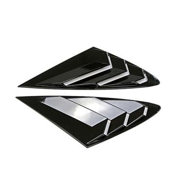 Cubierta de rejilla de cuarto de ventana lateral trasera Negro brillante Para Hyundai Sonata 2020-2023