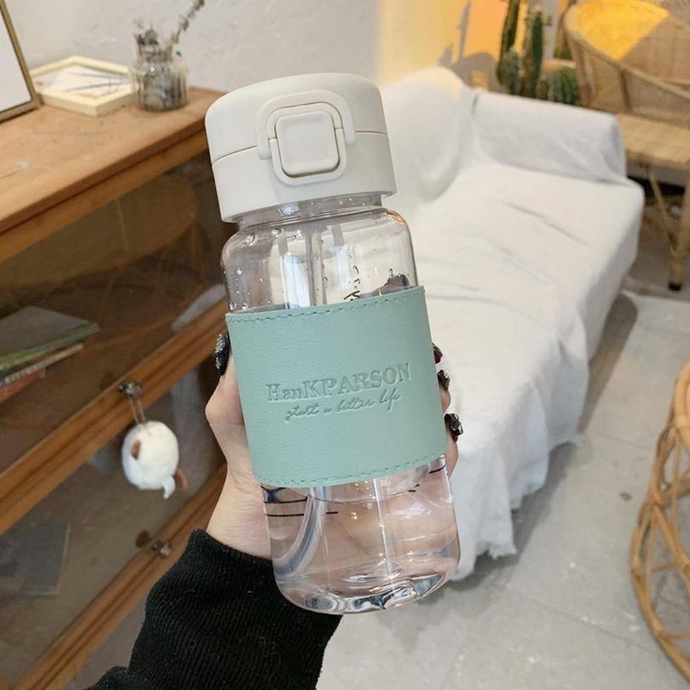 

500мл З Поїльником Непротікаюча Питна Пляшка Креативна Літня Пляшка для Води На Відкритому Повітрі світло-зелений колір