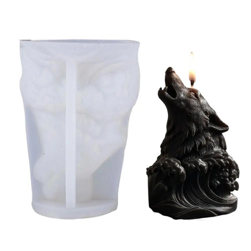 

Diy Candle Mold White Silicone Candle Mold Wolf Head Candle Mold Flexible For Diy Enthusiasts Home Decor Y6B0