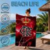 Fußballverein Aufgedrucktes Mikrofaser-Strandtuch, Weich und Saugfähig, Schnelltrocknend, Ideal für Sommerreisen, Strand-Essentials, Schwimmbad