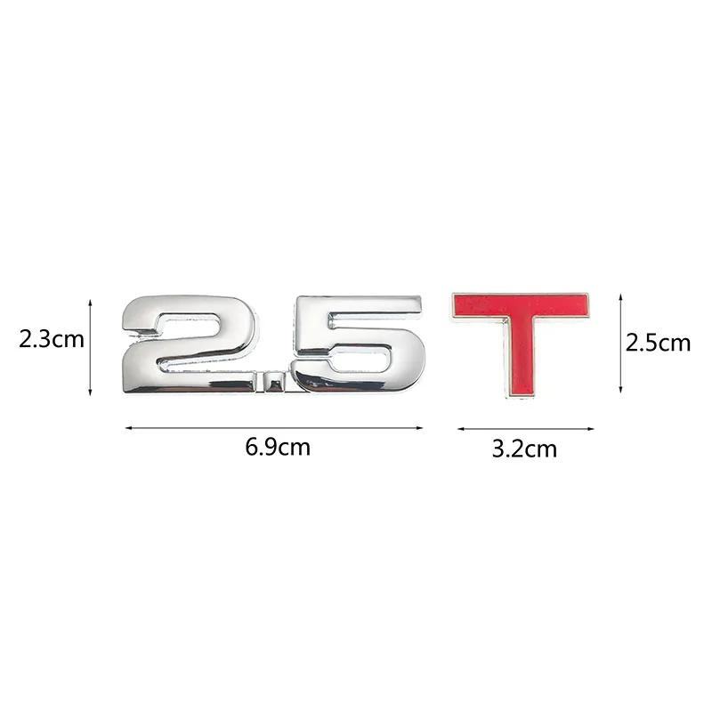 New Car 3D Metal 1.6T 1.8T 2.0T 2.8T Logo Sticker Emblem Badge Decals for Mazda KIA Renault TOYOTA BMW Ford Focus Car Styling