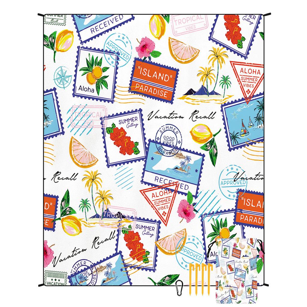 Bohemian Beach Mat Moisture-proof Mat Outdoor Seat Cushion Picnic Mat Customized Tent Camping Floor Mat 180 * 220CM 550g