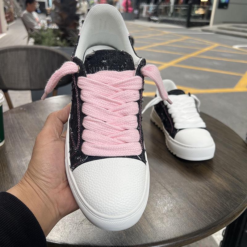 Scarpe Casual da Skateboard da Uomo Europee Versatili con Suola Spessa e Lacci