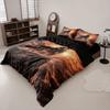 3pcs Ferocious Wolf Animal World Print Coreless Duvet Cover Set Multiple Sizes Comfortable Bedding Decoration, Machine Washable
