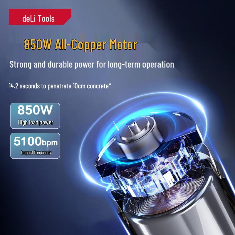 Deli Electric Rotary Hammer Drills and Demolition Picks CN plug (adapter included)