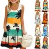 Children's Sleeveless U-neck Summer A-line Beach Leisure Holiday Dress