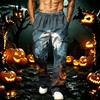 Men's Halloween Printed Sweatpants with Pockets Loose Fit Jogger Pants for Sports