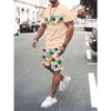 Tuta Sportiva Traspirante alla Moda da Uomo Casual Larga a Maniche Corte con Pantaloncini Tuta Comoda Unisex Abbigliamento Sportivo