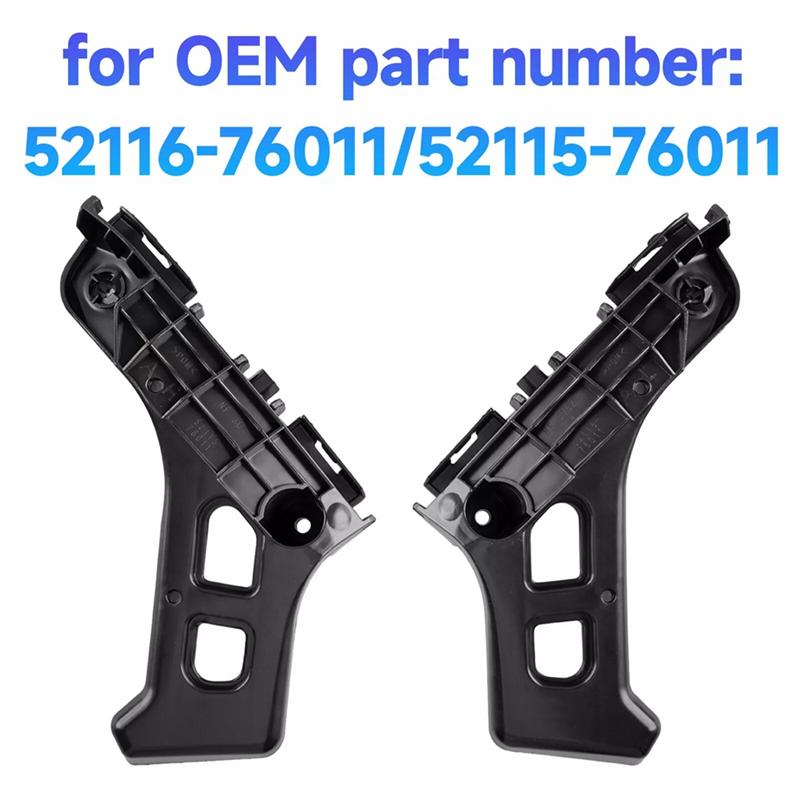 1Pair Front Bumper Bracket Support Set 52115-76011 52116-76011 For Lexus Ct200h 2011-2017 52115-76010 5211676011-M53K