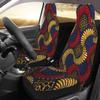 Serpent African Ankara Print 2 Pieces Covers Front Car Seat Universal Protector Cushion Cover Saddle Comfort Covers Fit Most Car