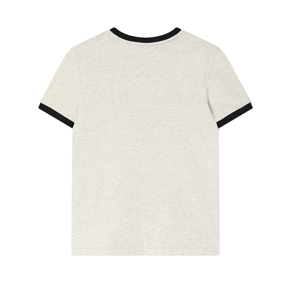 Fila Milano Italian Luxury Sports Collection Fashion Versatile Comfortable Casual Knit Short Sleeve T-Shirt Women Tops F11W525104F-LK