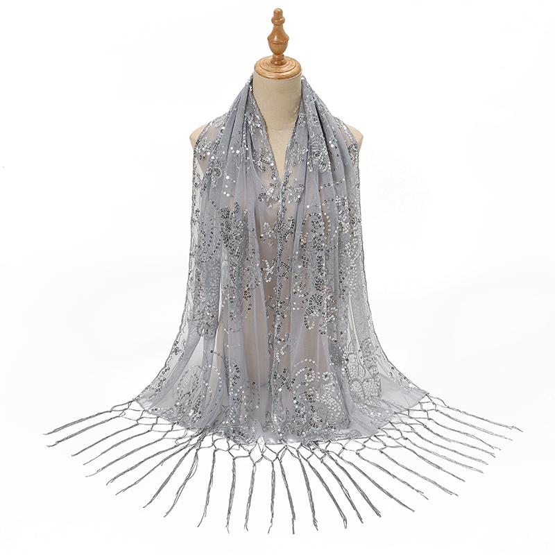 Fashion Floral Tassels Scarf Women Luxury Shawls Woman Muslim Hijab Plain Long Cape Echarpe Femme Party Cape Tippet 160*60Cm