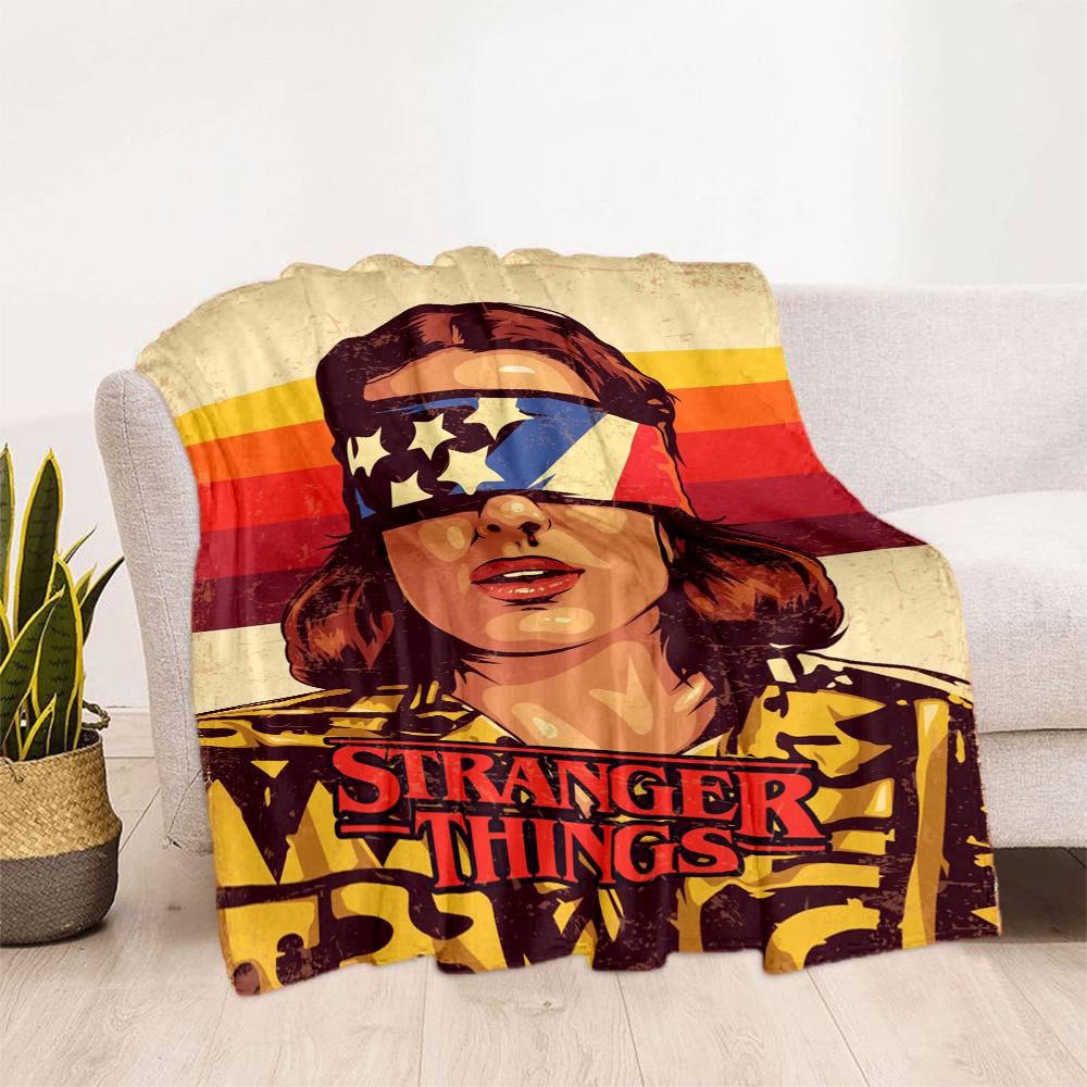 Stranger Things  Blanket Suitable for sofas,travel, living rooms also a good gift for friends and family Suitable for all seasons.