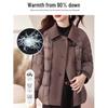 Women's Winter Fashion White Duck Down Coat - 2025 New Stylish Loose Fit for Young Moms & Elders