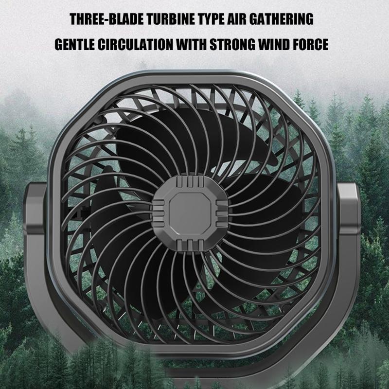Double Head Car Fan 12V 24V Lighter Cooling Fan Double USB Output Oscillating Airflows for Truck RVs Dashboard Use