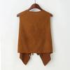 Women's Vest Faux Suede Ethnic Sleeveless for Jacket Rivet Fringe Tassels Hippie Open Front Cardigan Vintage Cowgirl Waistcoat