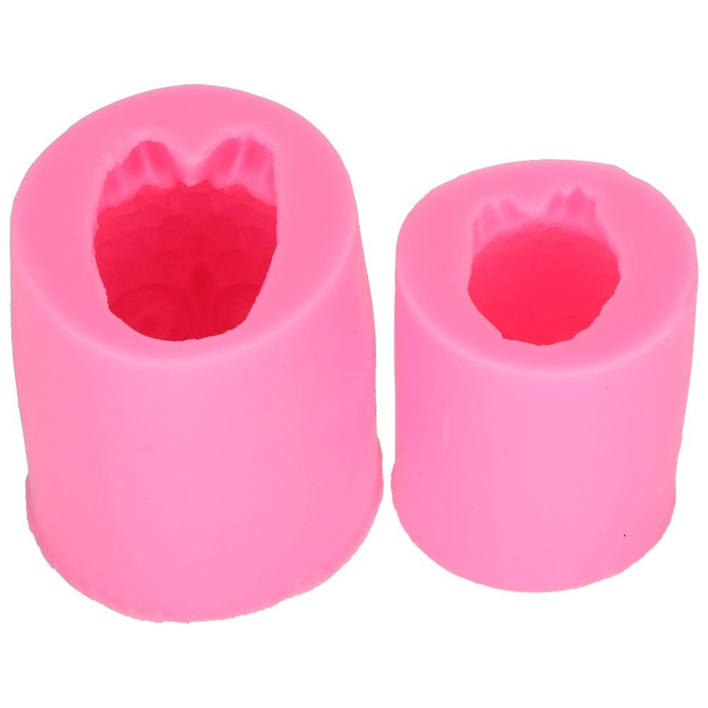 Candy Mould Silicone 3D Owl Shape Candle Mould Non-stick Pink Owl Candle Mould 3D 3D Owl Chocolate Mould Cake Decorating
