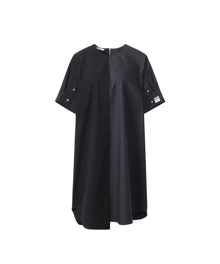 Recorde Mock Neck Split Dress_Rqdam25572Bkx