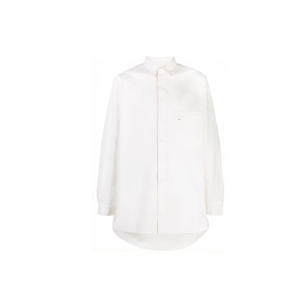 Y-3 Solid Color Pocket Casual Long Sleeve Shirt Men shirts White HB3406