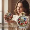 250th Anniversary Glass Decanter Bottle 3D Embossed USA Flag Floral 1776-2026 Liquor Bottle for Bourbon Scotch Fathers Day Gift