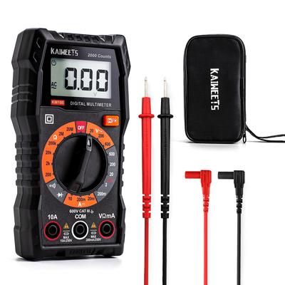 KAIWEETS Tester Multimeter 2000 Counts Digital Tester Voltage DC Current Check Multimeter Case Included Japanese Instruction Manual ACDC