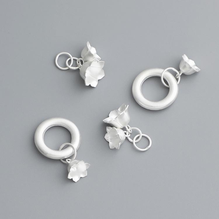 S990 Sterling Silver Lily of the Valley Pendant Bracelet/Necklace Charm