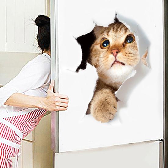 Cover Decals Exquisite Self-Adhesive Removable Animal Toilet Lid Wall Stickers for Home