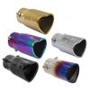 Heart-Shaped 63mm Stainless Steel Blue-Tinted Exhaust Muffler Tailpipe