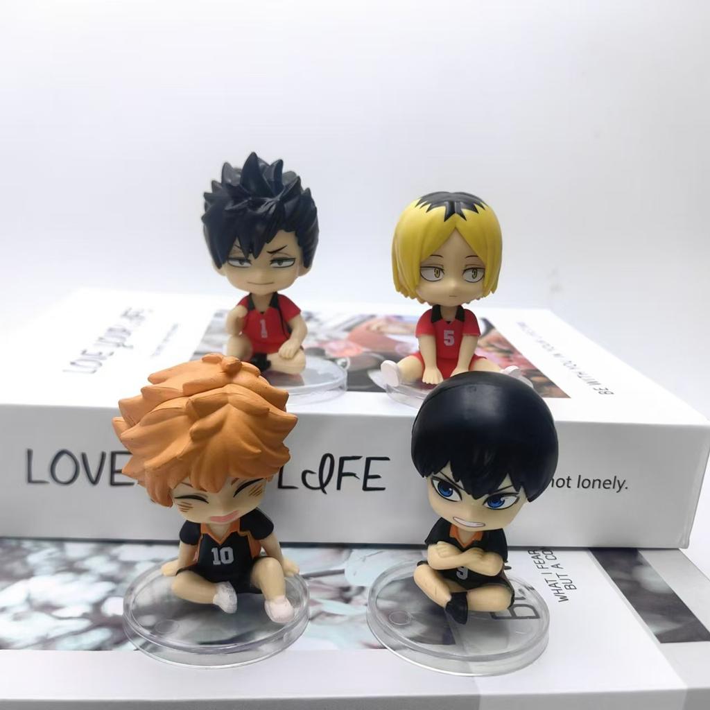 Haikyuu Volleyball Junior Figur Sitzende Haltung Q Version Shoyo Hinata Sugawara Koushi Puppe Spielzeug Geschenk