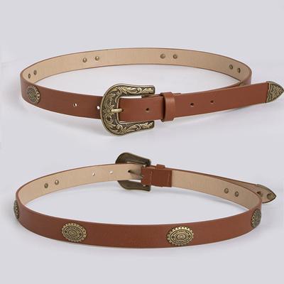 Bohemian-style Leather Belt Accessories, Western-style Belt, A Versatile and Fashionable Belt for Women